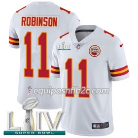 Camiseta Hombre NFL Kansas City Chiefs Demarcus Robinson 11 Nike Blanco 2020 Super Bowl LIV